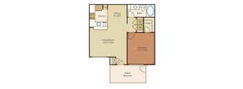 A1 2D floor plan image  at The Villages of Briar Forest, Houston